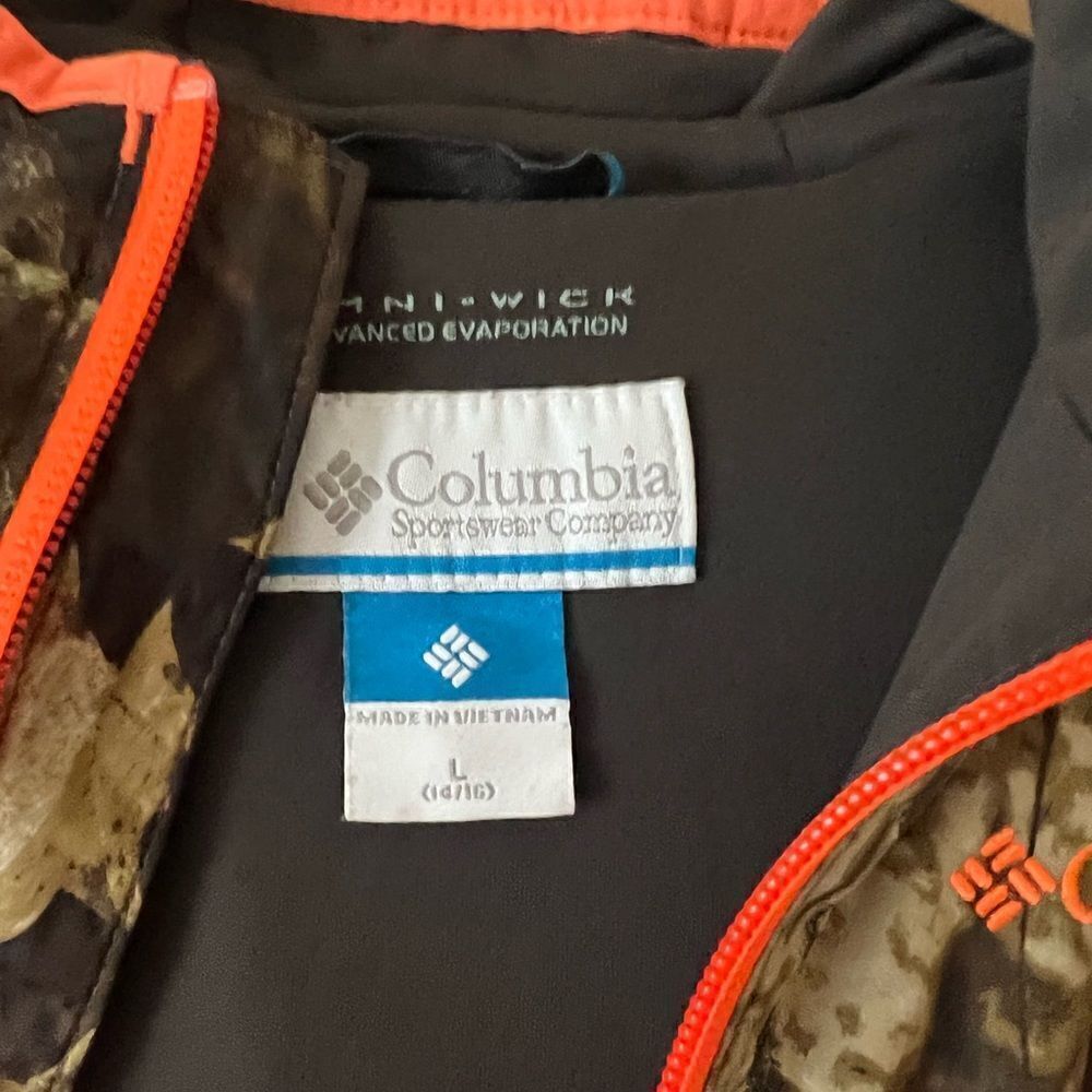 Columbia Boys Pixel Grabber Camo/DK Gray Reversible Jacket Size Youth 14-16 - Picture 6 of 7